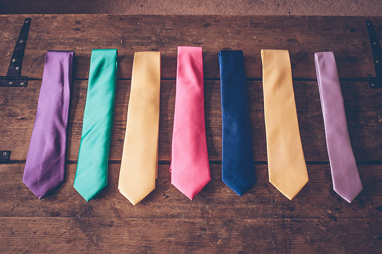 Ties Groomsmen Colourful Fun London Wedding http://storyandcolour.co.uk/
