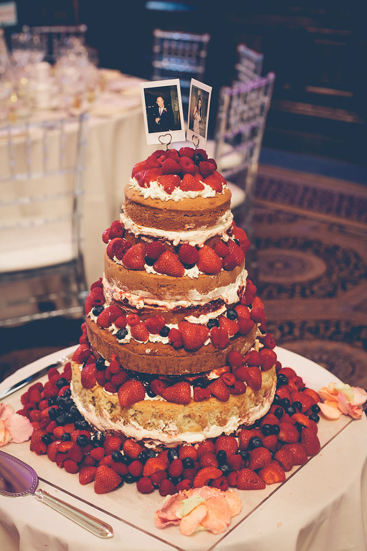 Cake Naked Sponge Layer Fruit Cream Colourful Fun London Wedding http://storyandcolour.co.uk/