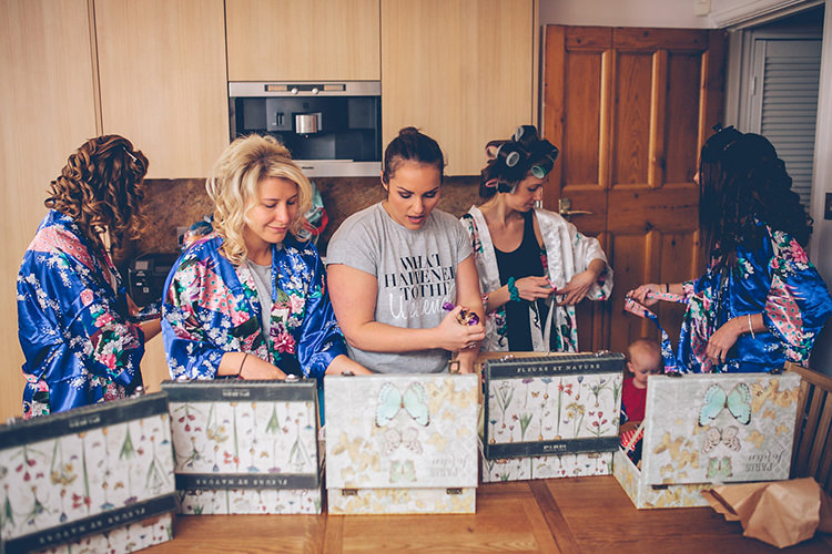Bridesmaids Gift Boxes Colourful Fun London Wedding http://storyandcolour.co.uk/