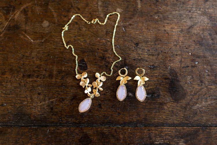 Gold Accessories Pretty Pink Green Winter Wedding http://www.lynseygracephotography.com/