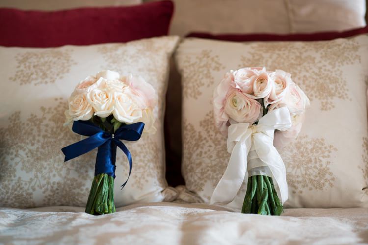 Rose Bouquet Bridesmaids Pretty Pink Green Winter Wedding http://www.lynseygracephotography.com/