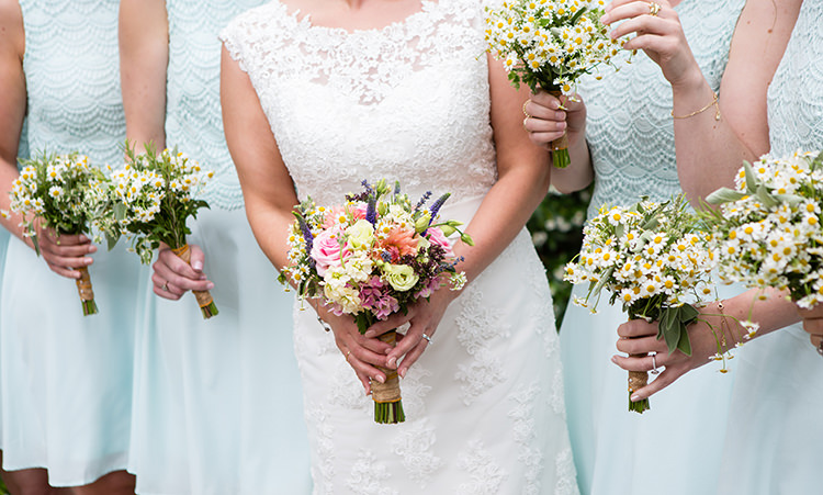 Bridesmaids Daisy Bouquets Flowers Pretty Natural Floral Barn Wedding http://www.johastingsphotography.co.uk/