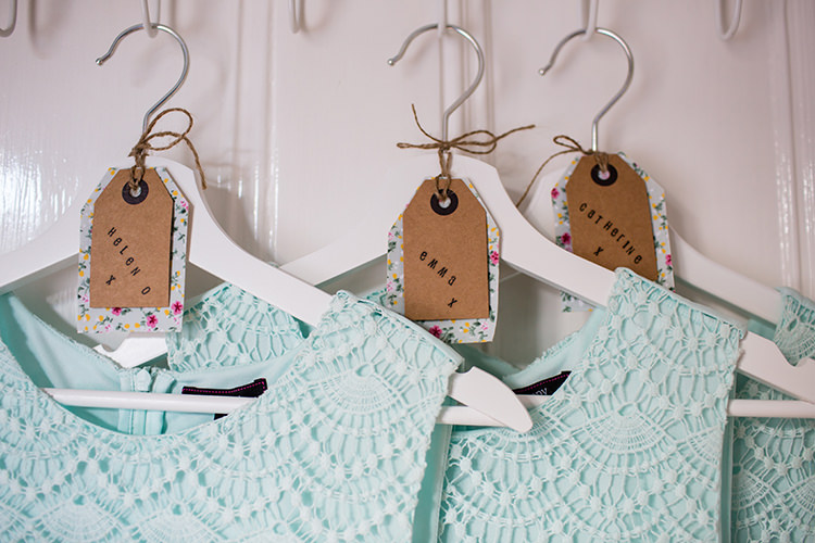Custom Luggage Tag Bridesmaid Hangers Pretty Natural Floral Barn Wedding http://www.johastingsphotography.co.uk/