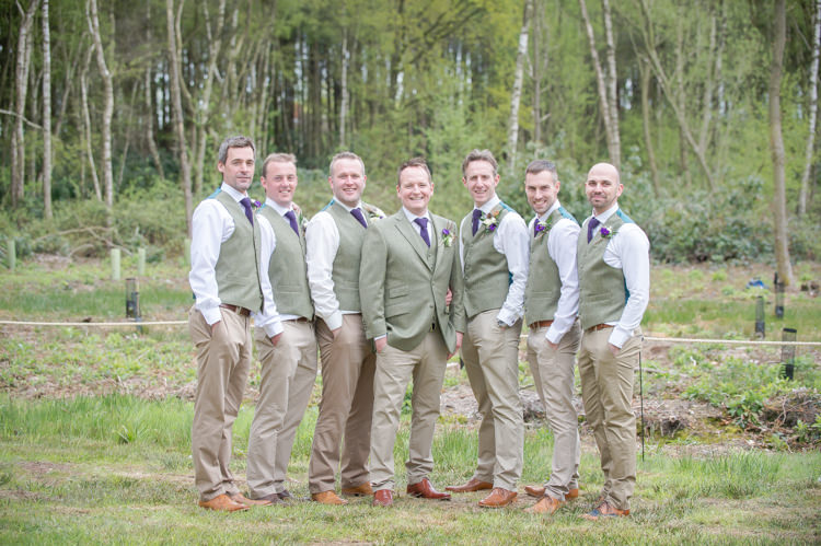 Tweed Chino Waistcoat Groom Groomsmen Green Purple Rustic Woodland Glade Wedding http://razzleberryphotography.co.uk/