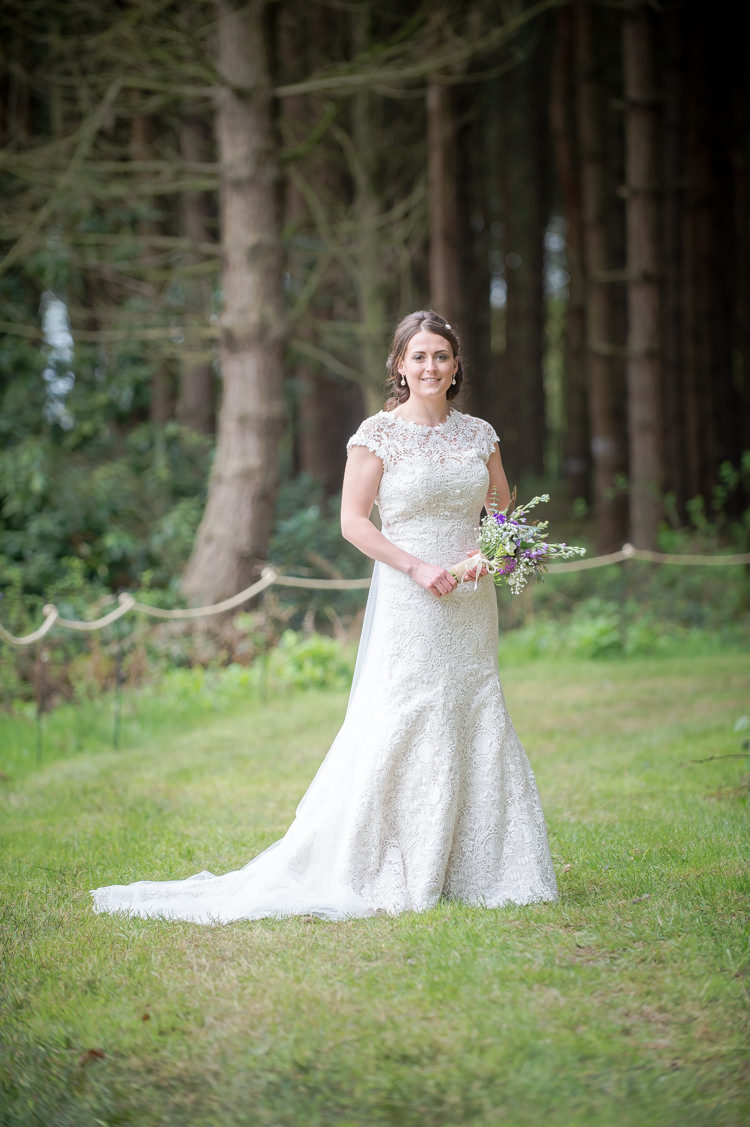 Justin Alexander Lace Fishtail Dress Gown Bride Bridal Rustic Woodland Glade Wedding http://razzleberryphotography.co.uk/