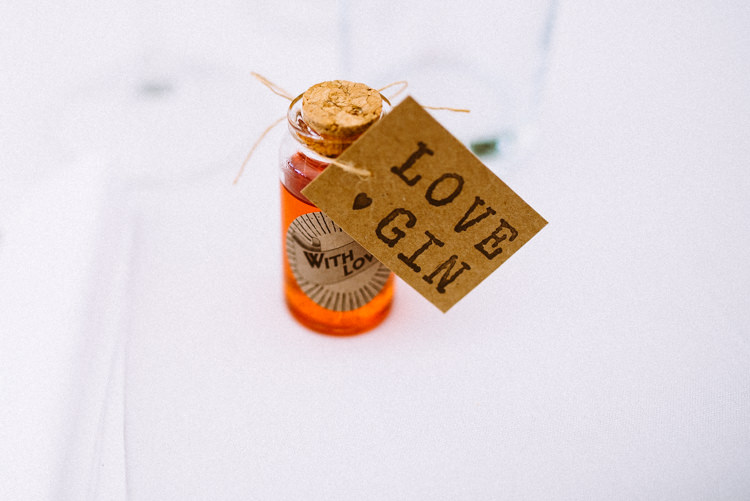 Gin Favours Eclectic Crafty Village Hall Wedding http://www.edgodden.co.uk/