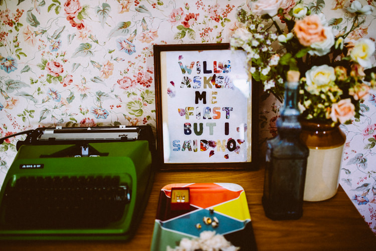 Will Asked But I Said No Sign Words Eclectic Crafty Village Hall Wedding http://www.edgodden.co.uk/