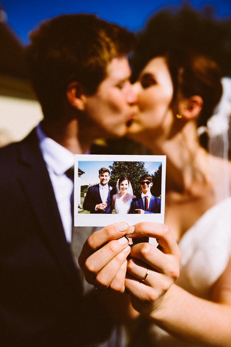 Polaroid Bride Groom Eclectic Crafty Village Hall Wedding http://www.edgodden.co.uk/