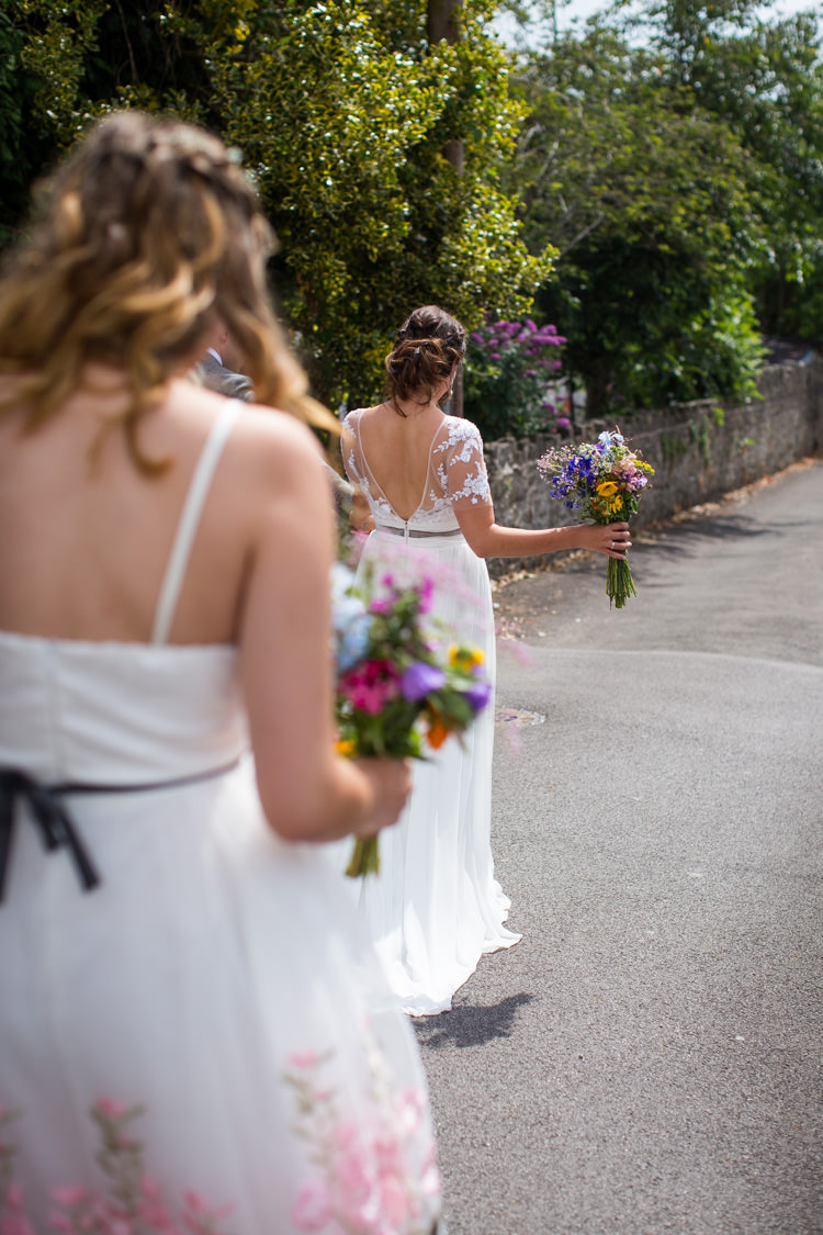 Gemena by Enzoani Dress Gown Bride Bridal Colourful DIY Village Hall Wedding http://samanthagilrainephotography.com/