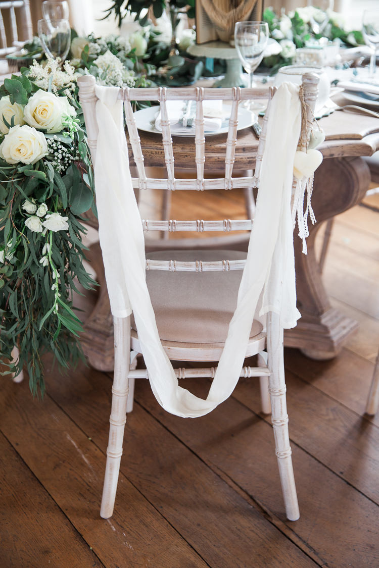 Scarf Fabric Chair Decor Soft Classic Romantic Wedding Ideas http://www.mckenzie-brown.com/