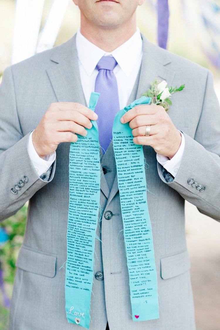 Memory Ribbons Message Absent Loved Ones Beautiful Winery Wedding California http://www.sarahmaren.com/
