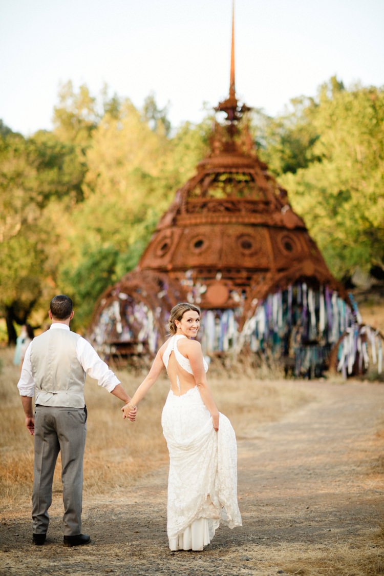 Backless Dress Gown Bride Bridal Beautiful Winery Wedding California http://www.sarahmaren.com/