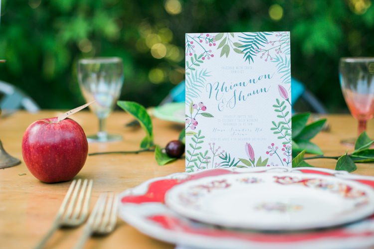 Bontanical Stationery Invitations Quirky Vintage Kiss Wedding Ideas http://www.sarahheartsphotography.com/