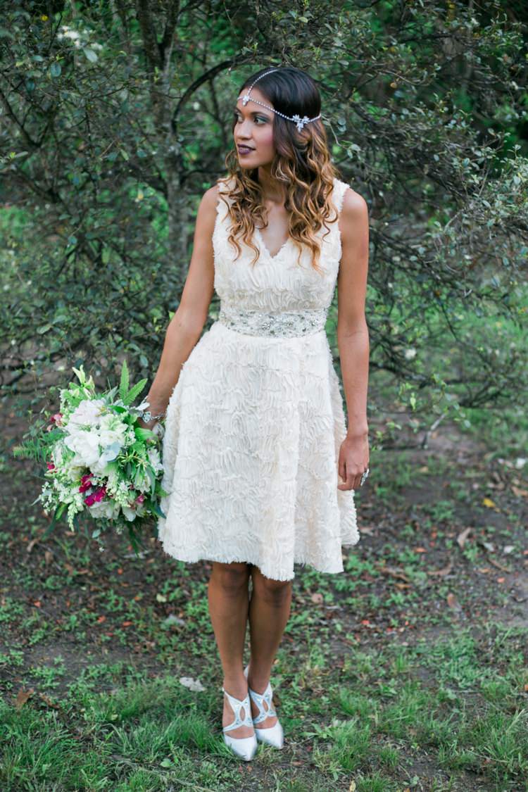 Short Dress Bride Bridal Gown Quirky Vintage Kiss Wedding Ideas http://www.sarahheartsphotography.com/