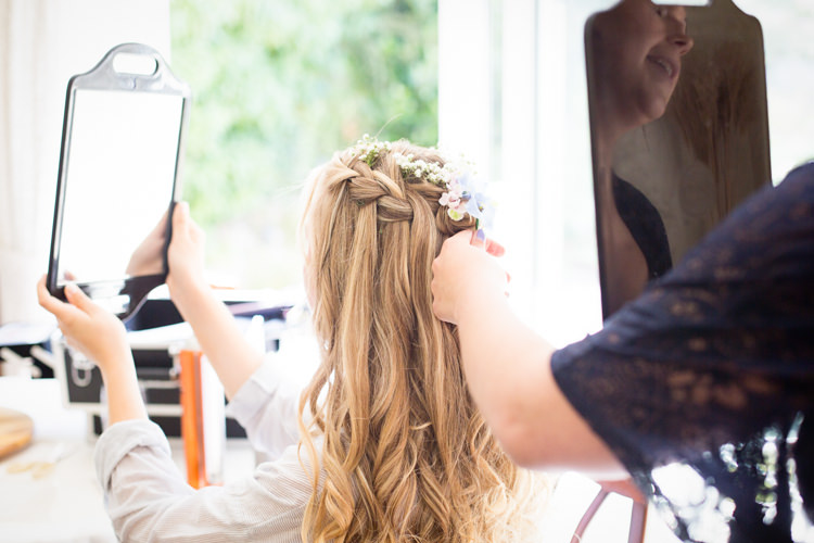 Waterfall Plait Braid Bride Bridal Hair Style Flowers Pretty Fresh Summer Wedding http://www.charlotterazzellphotography.com/