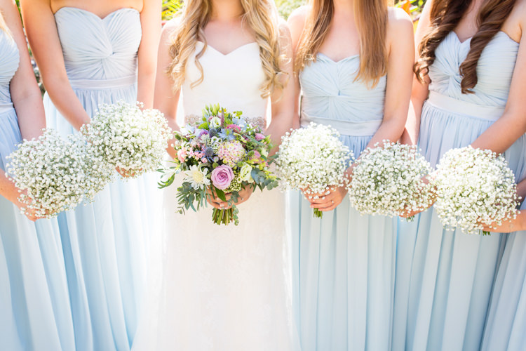 Baby Breath Bouquets Bridesmaids Gypsophila Pretty Fresh Summer Wedding http://www.charlotterazzellphotography.com/