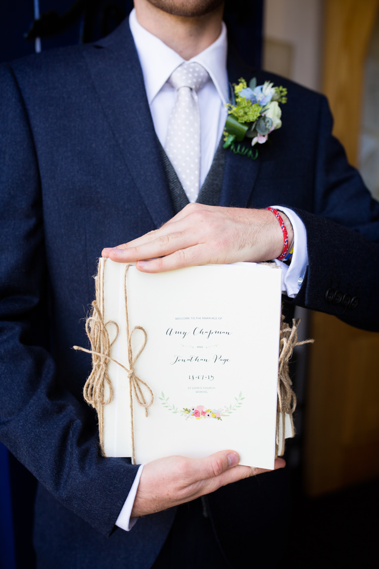 Order of Service Stationery Twine Floral Pretty Fresh Summer Wedding http://www.charlotterazzellphotography.com/