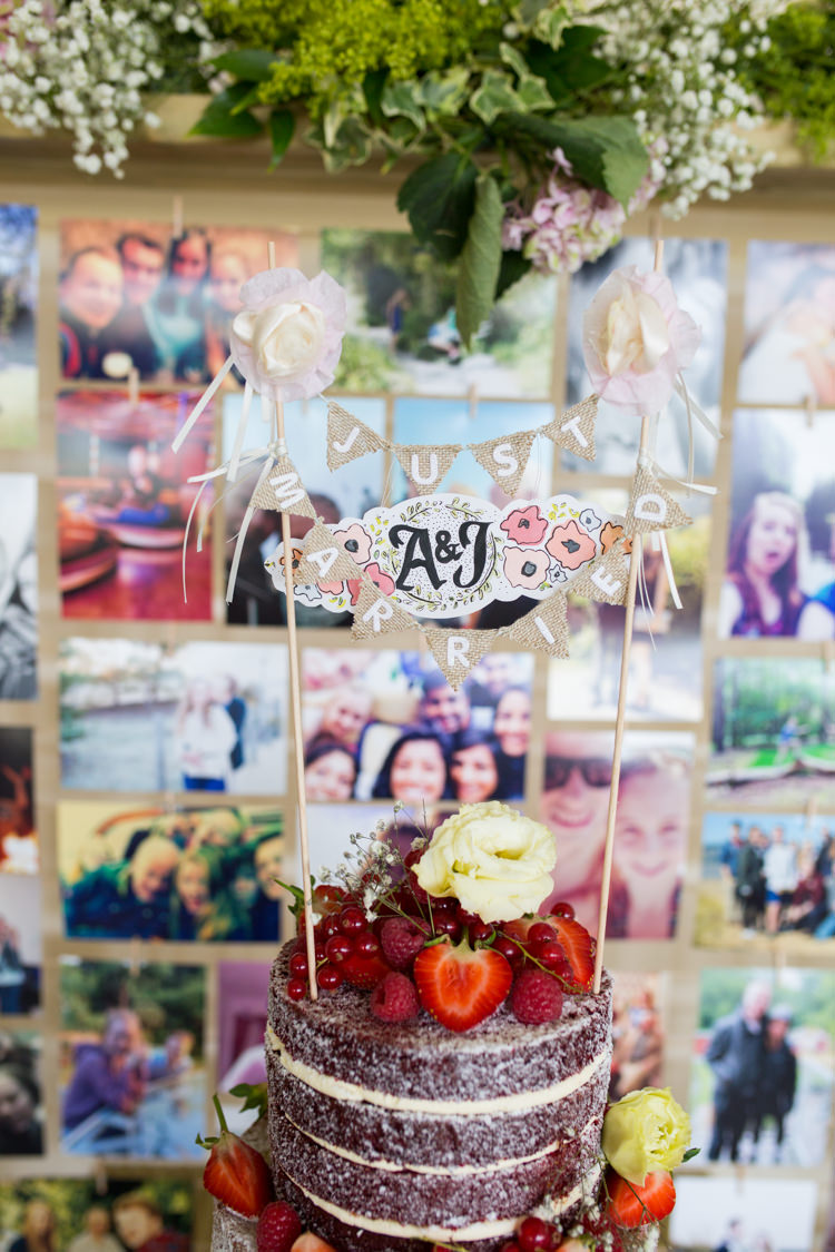 Bunting Hessian Personalised Cake Topper Pretty Fresh Summer Wedding http://www.charlotterazzellphotography.com/