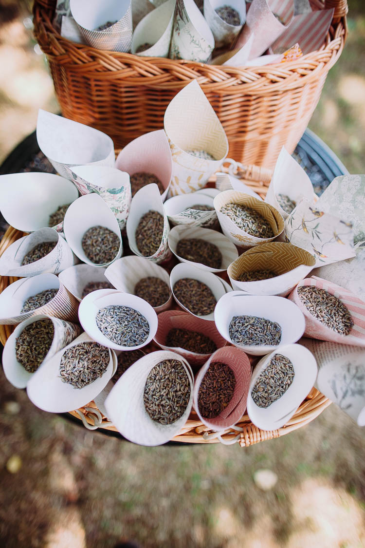 Confetti Cones Lavender Quirky Stylish Home Made Woodland Wedding http://bloomweddings.co.uk/