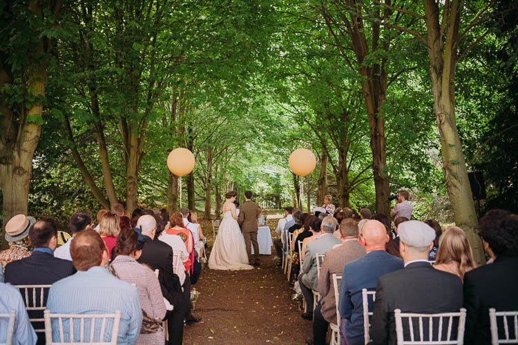 Balloon Aisle Decor Quirky Stylish Home Made Woodland Wedding http://bloomweddings.co.uk/