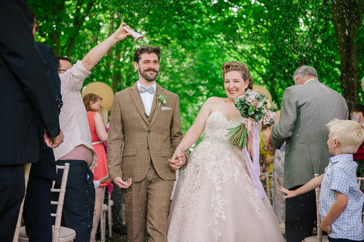 Confetti Throw Bride Groom Quirky Stylish Home Made Woodland Wedding http://bloomweddings.co.uk/