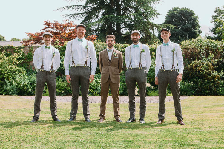 Braces Bow Ties Flatcaps Groom Groomsmen Quirky Stylish Home Made Woodland Wedding http://bloomweddings.co.uk/