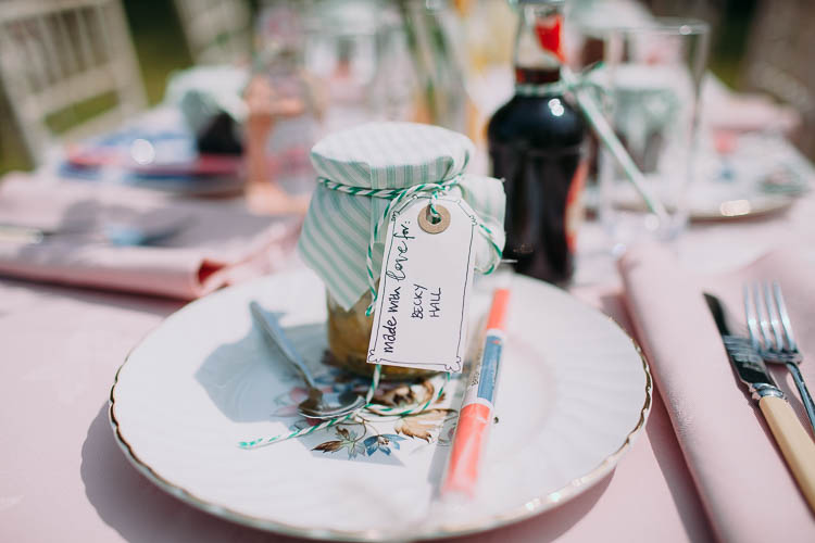 Chutney Favours Quirky Stylish Home Made Woodland Wedding http://bloomweddings.co.uk/