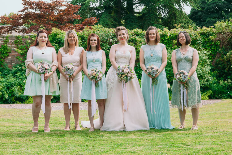 Mismatched Pastel Bridesmaid Dresses Quirky Stylish Home Made Woodland Wedding http://bloomweddings.co.uk/