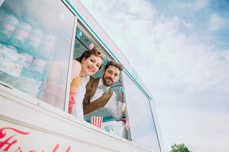 Ice Cream Van Quirky Stylish Home Made Woodland Wedding http://bloomweddings.co.uk/