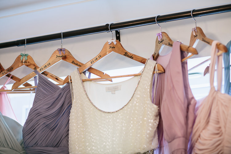 Custom Hangers Bride Bridesmaids Bohemian Floral Vineyard Wedding http://albertpalmerphotography.com/