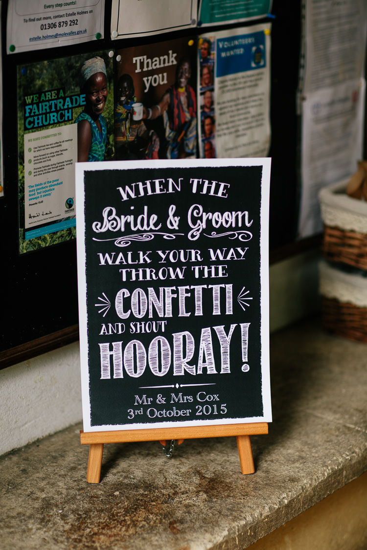 Confetti Sign Chalk Black Board Bohemian Floral Vineyard Wedding http://albertpalmerphotography.com/