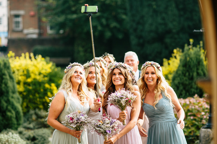Bride Bridesmaid Selfie Bohemian Floral Vineyard Wedding http://albertpalmerphotography.com/