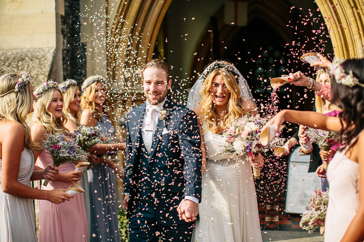 Confetti Throw Bride Groom Bohemian Floral Vineyard Wedding http://albertpalmerphotography.com/