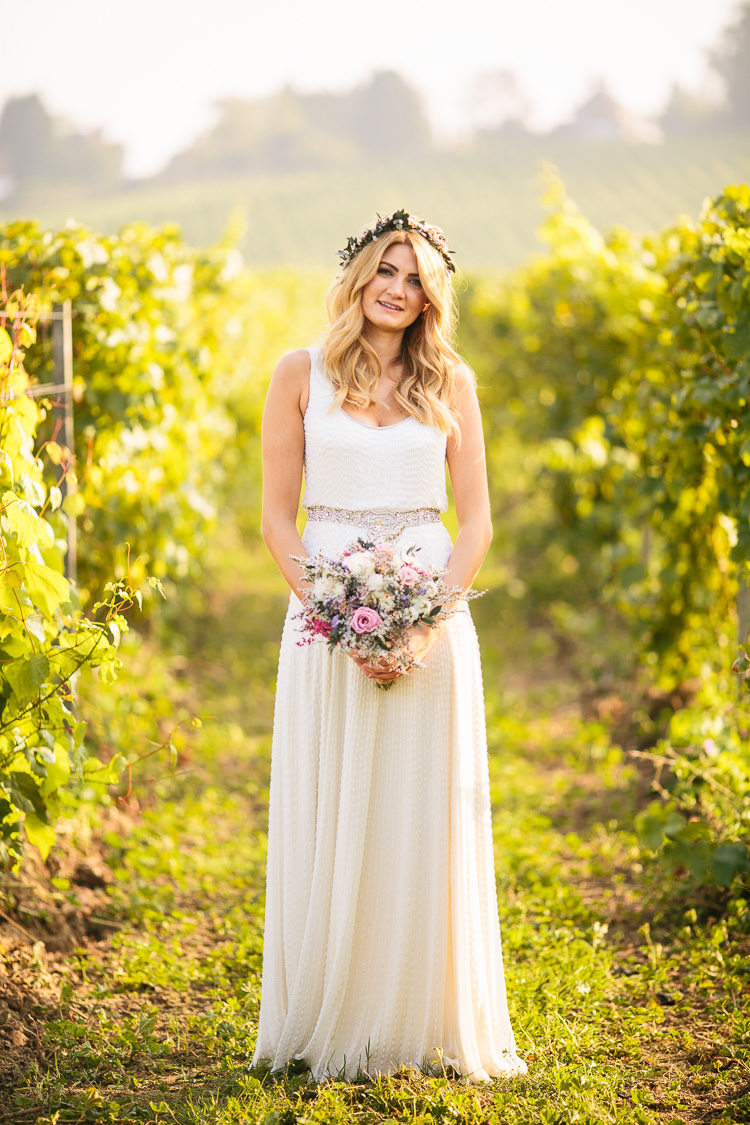 Beaded Dress Gown Bride Bridal Jenny Packham Kathleen Bohemian Floral Vineyard Wedding http://albertpalmerphotography.com/
