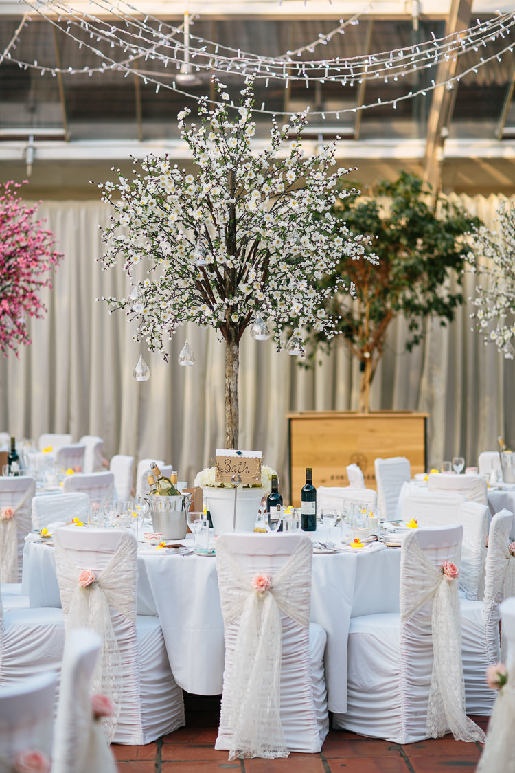 Cherry Blossom Trees Decor Bohemian Floral Vineyard Wedding http://albertpalmerphotography.com/
