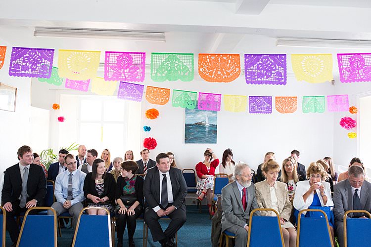 Flag Bunting Bright Fresh Mexican Inspired Wedding http://www.photographybykatie.co.uk/