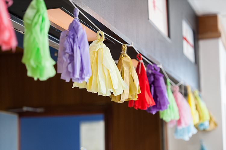 Tassel Garland Bright Fresh Mexican Inspired Wedding http://www.photographybykatie.co.uk/