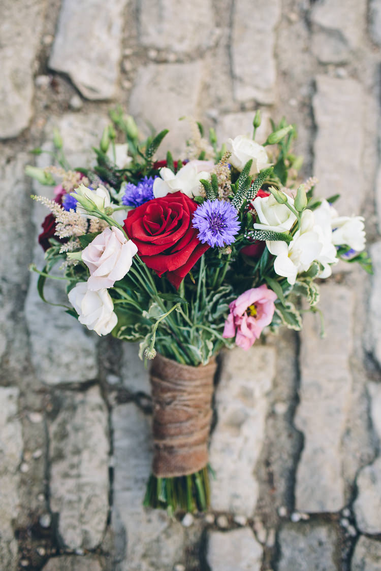 Bouquet Red White Blue Flowers Bride Bridal Great British Tea Party Wedding http://www.kategrayphotography.com/