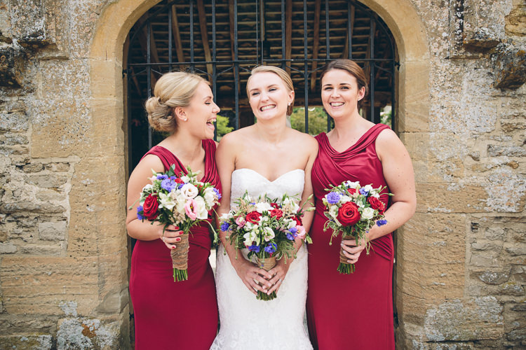 Red Bridesmaid Dresses Great British Tea Party Wedding http://www.kategrayphotography.com/