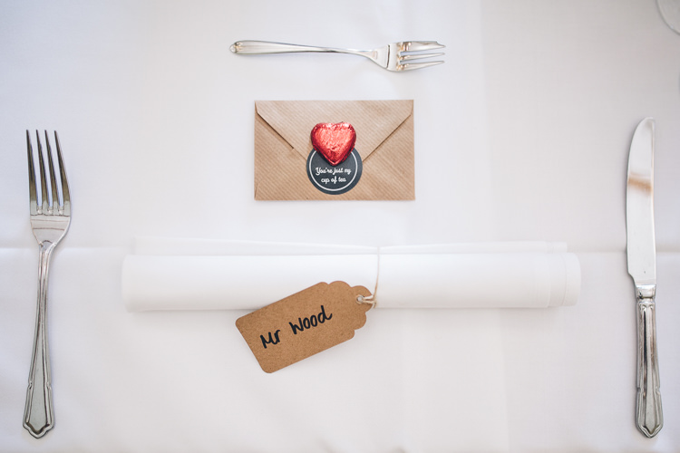 Luggage Tag Place Name Setting Great British Tea Party Wedding http://www.kategrayphotography.com/