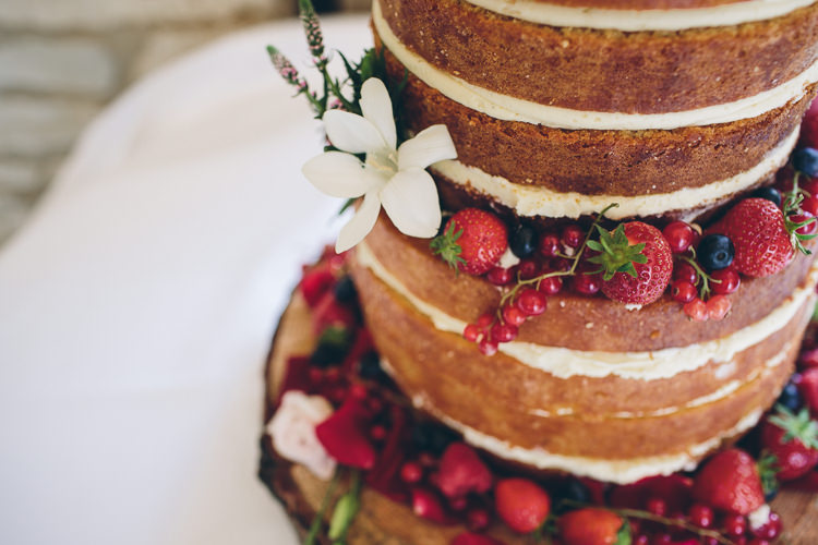 Naked Cake Layer Sponge Berries Fruit Great British Tea Party Wedding http://www.kategrayphotography.com/