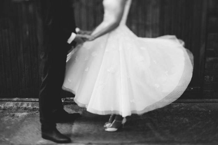 Short Dress Gown Bride Bridal Vintage Relaxed DIY Pastel Wedding http://www.honeyandthemoonphotography.co.uk/
