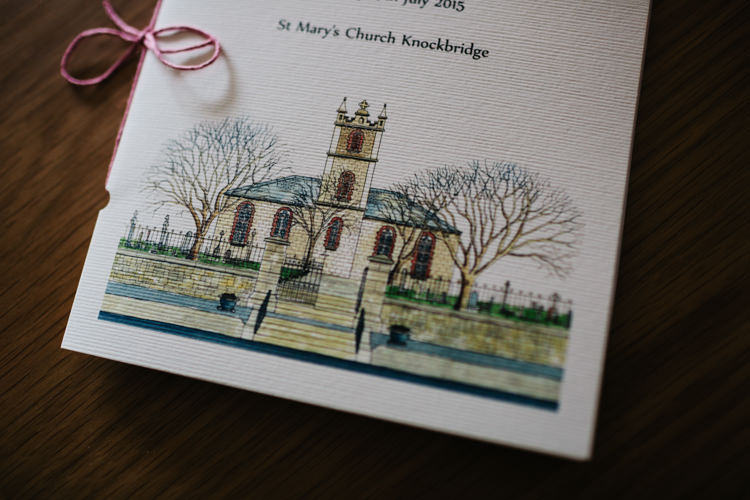 Painted Church Invitation Stationery Relaxed DIY Pastel Wedding http://www.honeyandthemoonphotography.co.uk/