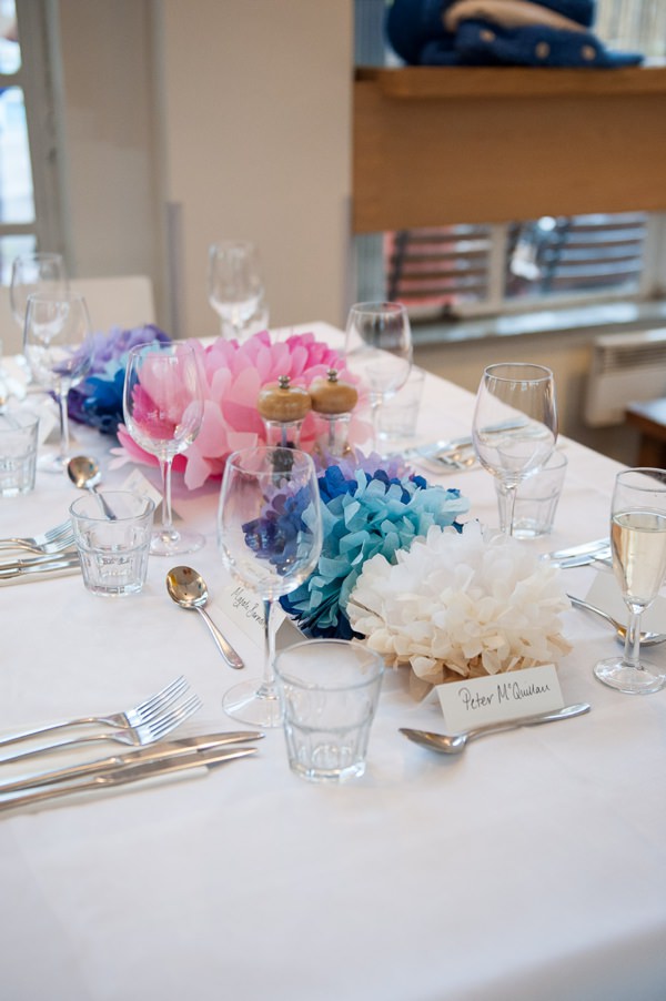 Wedding Pom Pom Centrepiece Decor Tables http://fionasweddingphotography.co.uk/