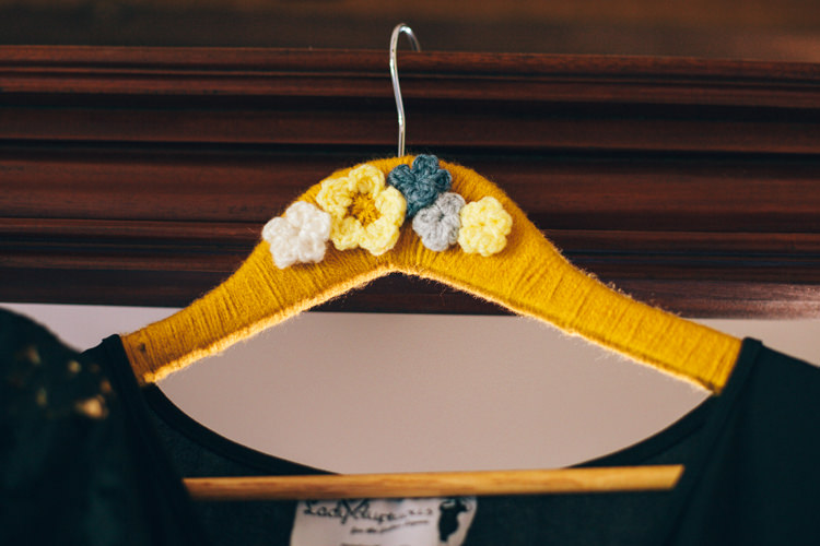 Custom Hanger Bridesmaid Crafty Rainbow Crochet Wool Wedding http://katherinemager.com/