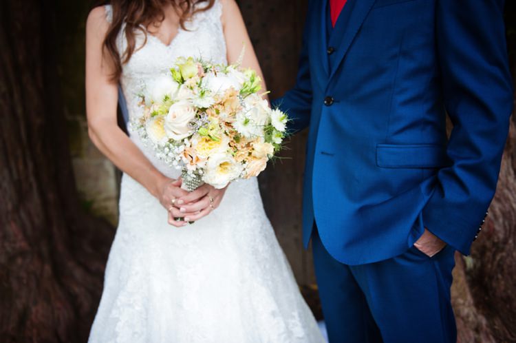 White Peach Bouquet Flowers Bride Bridal Country Tea Party Film Wedding http://www.bloomingphotography.co.uk/