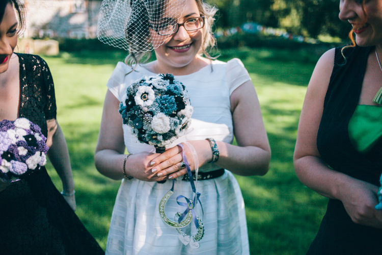 Bouquet Bride Bridal Alternative Crafty Rainbow Crochet Wool Wedding http://katherinemager.com/