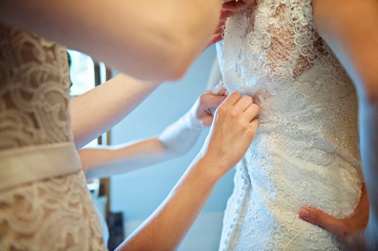 Lace Gown Dress Back Button Country Tea Party Film Wedding http://www.bloomingphotography.co.uk/