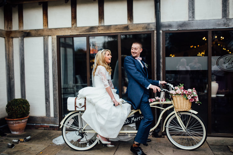 Bicycle Pink Winter Wonderland Wedding http://www.struthphotography.com/