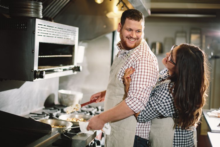Cooking Chef Engagement Shoot http://www.Jennifervanelk.com